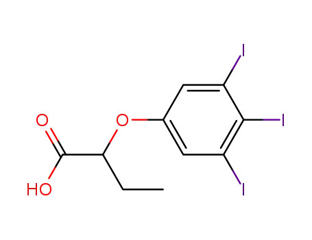 Molecular Structure of 90842-74-3 (2-(3,4,5-triiodophenoxy)butanoic acid)