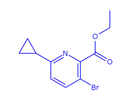Molecular Structure of 908833-44-3 (Ethyl 3-broMo-6-cyclopropylpicolinate)