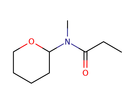 Molecular Structure of 90950-47-3 (Propionamide,  N-methyl-N-(tetrahydropyran-2-yl)-  (7CI))