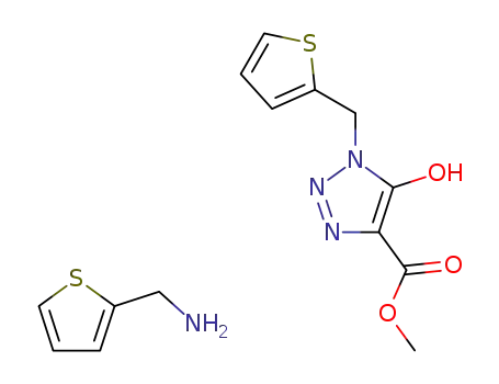 methyl 5-oxo-1-(thiophen-2-ylmethyl)-2,5-dihydro-1H-1,2,3-triazole-4-carboxylate - 1-(thiophen-2-yl)methanamine (1:1)