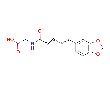 N-(5-(1,3-Benzodioxol-5-yl)-1-oxo-2,4-pentadienyl)glycine