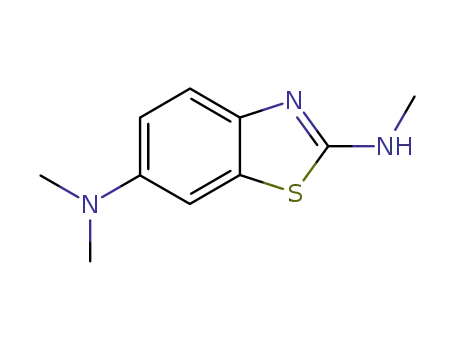 Molecular Structure of 90872-47-2 (Benzothiazole, 6-(dimethylamino)-2-(methylamino)- (7CI))