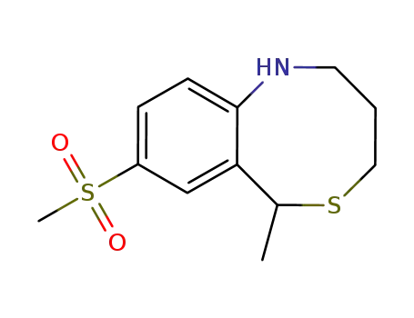 Molecular Structure of 90982-51-7 (6-methyl-8-(methylsulfonyl)-1,3,4,6-tetrahydro-2H-5,1-benzothiazocine)