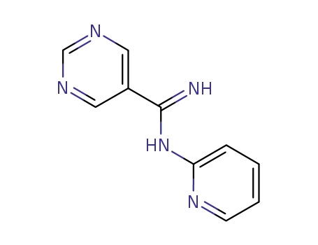Molecular Structure of 90844-40-9 (5-Pyrimidinecarboxamidine,N-2-pyridyl-(7CI))