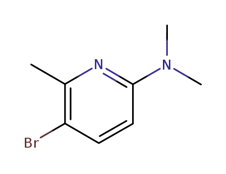 Molecular Structure of 910054-73-8 (5-broMo-N,N,6-triMethylpyridin-2-aMine)