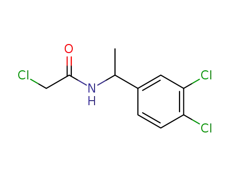 Molecular Structure of 90793-96-7 (2-CHLORO-N-[1-(3,4-DICHLOROPHENYL)ETHYL]ACETAMIDE)