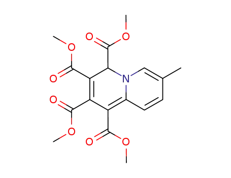 Molecular Structure of 909-41-1 (7-Methyl-4H-quinolizine-1,2,3,4-tetracarboxylic acid tetramethyl ester)