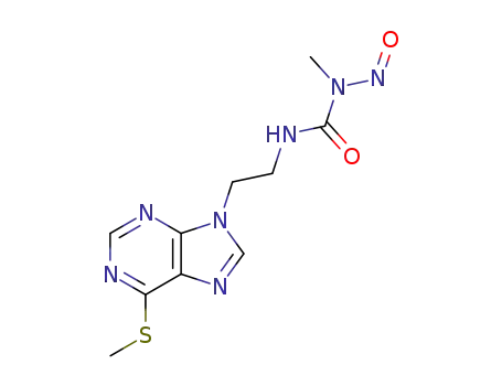 Molecular Structure of 90973-60-7 (1-methyl-3-{2-[6-(methylsulfanyl)-9H-purin-9-yl]ethyl}-1-nitrosourea)