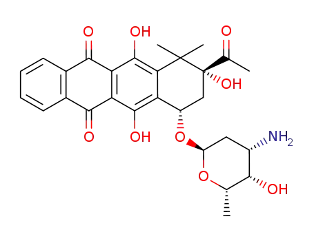 Molecular Structure of 91003-74-6 (4-demethoxy-10,10-dimethyldaunomycin)