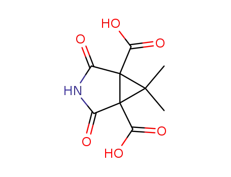 Molecular Structure of 91004-47-6 (6,6-dimethyl-2,4-dioxo-3-azabicyclo[3.1.0]hexane-1,5-dicarboxylic acid)