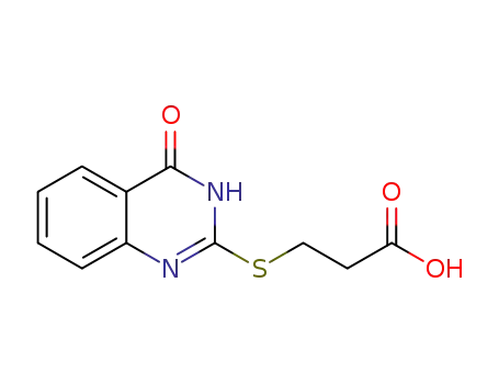 Molecular Structure of 313233-21-5 (3-(4-OXO-1,4-DIHYDRO-QUINAZOLIN-2-YLSULFANYL)-PROPIONIC ACID)