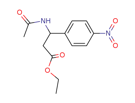 Molecular Structure of 93566-83-7 (ethyl 3-(acetylamino)-3-{4-nitrophenyl}propanoate)
