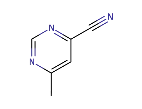 Molecular Structure of 28840-41-7 (4-Pyrimidinecarbonitrile, 6-methyl- (8CI,9CI))