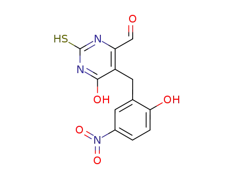 Molecular Structure of 31349-29-8 (5-(2-hydroxy-5-nitrobenzyl)-6-oxo-2-thioxo-1,2,3,6-tetrahydropyrimidine-4-carbaldehyde)