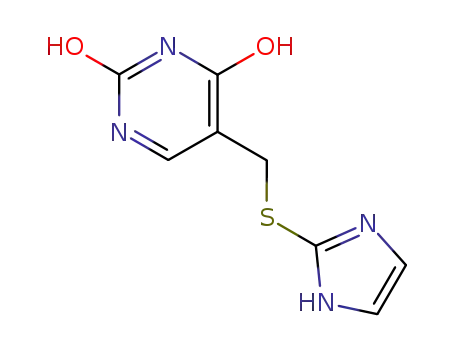 Molecular Structure of 24648-61-1 (5-[(1H-imidazol-2-ylsulfanyl)methyl]pyrimidine-2,4(1H,3H)-dione)