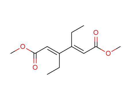 Molecular Structure of 31447-53-7 ((2E,4E)-3,4-Diethyl-2,4-hexadienedioic acid dimethyl ester)