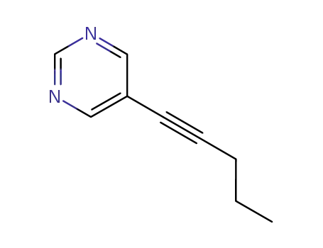 Molecular Structure of 202828-83-9 (Pyrimidine, 5-(1-pentynyl)- (9CI))