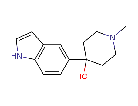 Molecular Structure of 262593-61-3 (4-(1H-INDOL-5-YL)-1-METHYL-PIPERIDIN-4-OL)