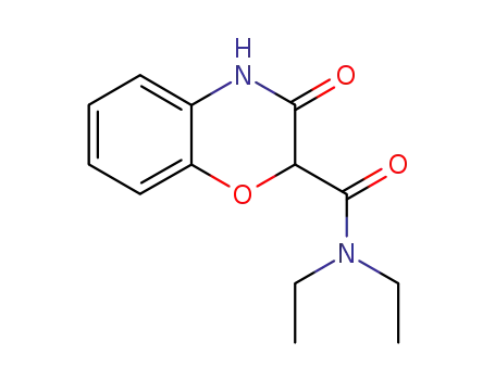 Molecular Structure of 26727-04-8 (N,N-diethyl-3-oxo-3,4-dihydro-2H-1,4-benzoxazine-2-carboxamide)