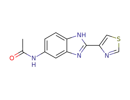 Molecular Structure of 27192-25-2 (N-[2-(1,3-thiazol-4-yl)-1H-benzimidazol-6-yl]acetamide)
