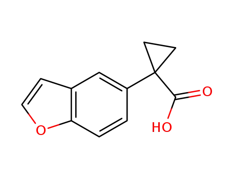 Molecular Structure of 936727-44-5 (1-(Benzofuran-5-yl)cyclopropanecarboxylic acid)