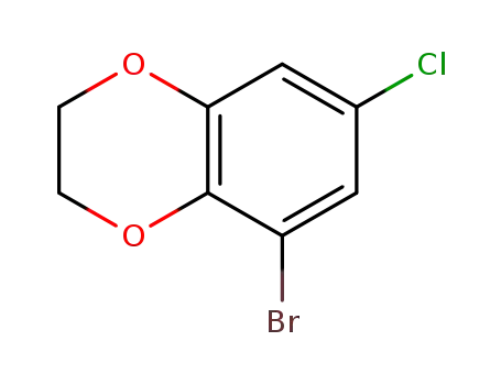 Molecular Structure of 936249-25-1 (1,4-Benzodioxin,  5-bromo-7-chloro-2,3-dihydro-)