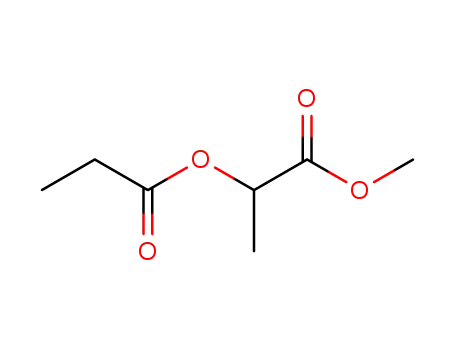 Molecular Structure of 61402-72-0 (Propanoic acid, 2-(1-oxopropoxy)-, methyl ester)