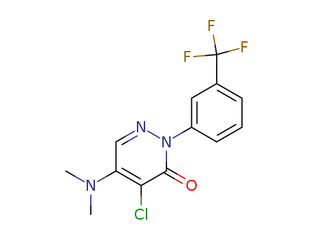 Molecular Structure of 23576-23-0 (4-chloro-5-dimethylamino-2-[3-(trifluoromethyl)phenyl]pyridazin-3-one)