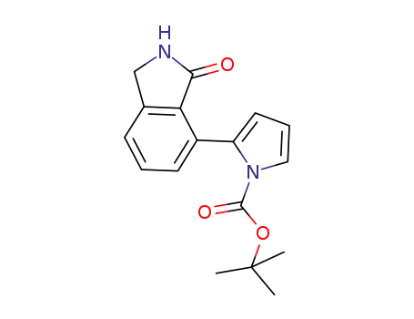 Molecular Structure of 935269-07-1 (1H-Pyrrole-1-carboxylic acid, 2-(2,3-dihydro-3-oxo-1H-isoindol-4-yl)-, 1,1-diMethylethyl ester)