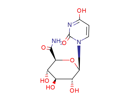Molecular Structure of 3013-76-1 (6-(2,4-dioxo-3,4-dihydropyrimidin-1(2H)-yl)-3,4,5-trihydroxytetrahydro-2H-pyran-2-carboxamide (non-preferred name))