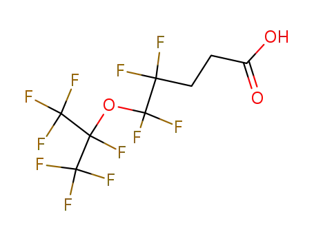 Molecular Structure of 28793-36-4 (5-(HEPTAFLUOROISOPROPOXY)-4,4,5,5-TETRAFLUOROPROPIONIC ACID)