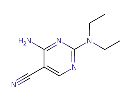 Molecular Structure of 93606-29-2 (4-amino-2-diethylamino-pyrimidine-5-carbonitrile)