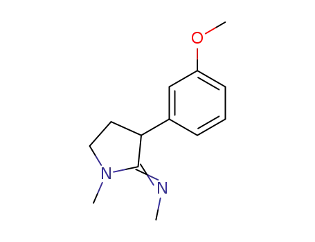 Molecular Structure of 93428-67-2 (N-[(2Z)-3-(3-methoxyphenyl)-1-methylpyrrolidin-2-ylidene]methanamine)