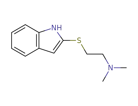 Molecular Structure of 24450-18-8 (2-(1H-indol-2-ylsulfanyl)-N,N-dimethylethanamine)