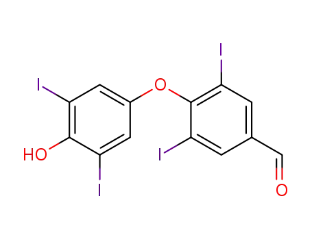 Molecular Structure of 2016-06-0 (3,5,3',5'-Tetraiodo Thyroaldehyde)