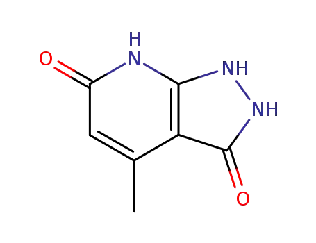 Molecular Structure of 28491-58-9 (4-methyl-1H-pyrazolo[3,4-b]pyridine-3,6(2H,7H)-dione)