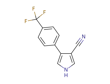 Molecular Structure of 934291-25-5 (4-[4-(TRIFLUOROMETHYL)PHENYL]-1H-PYRROLE-3-CARBONITRILE)