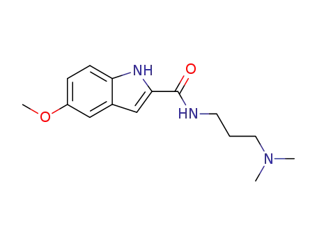 Molecular Structure of 28837-73-2 (N-(3-dimethylaminopropyl)-5-methoxy-1H-indole-2-carboxamide)