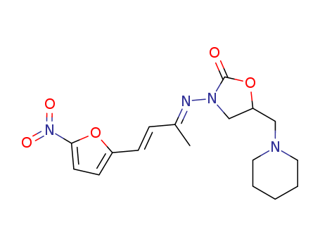 2-Oxazolidinone,3-[[1-methyl-3-(5-nitro-2-furanyl)-2-propen-1-ylidene]amino]-5-(1-piperidinylmethyl)- cas  93437-95-7