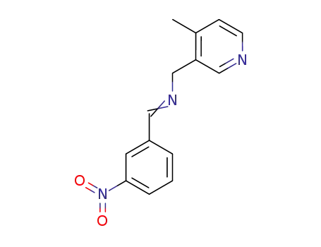 Molecular Structure of 93431-59-5 (1-(4-methylpyridin-3-yl)-N-[(E)-(3-nitrophenyl)methylidene]methanamine)