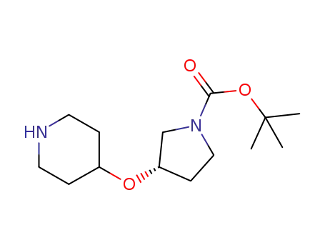 Molecular Structure of 935534-13-7 (tert-butyl (3S)-3-(piperidin-4-yloxy)pyrrolidine-1-carboxylate)