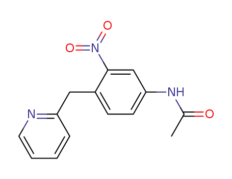 Molecular Structure of 24733-81-1 (N-[3-nitro-4-(pyridin-2-ylmethyl)phenyl]acetamide)