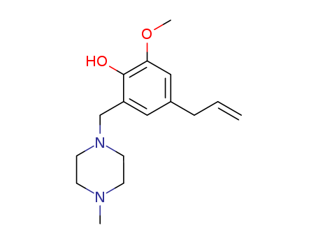 Phenol,2-methoxy-6-[(4-methyl-1-piperazinyl)methyl]-4-(2-propen-1-yl)- cas  21594-84-3