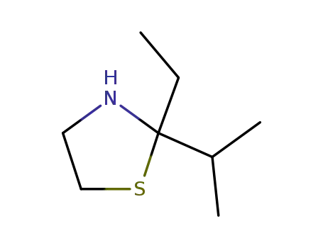 Molecular Structure of 31610-22-7 (Thiazolidine, 2-ethyl-2-isopropyl- (8CI))