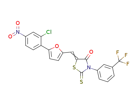 5-[(5-{2-chloro-4-nitrophenyl}-2-furyl)methylene]-2-thioxo-3-[3-(trifluoromethyl)phenyl]-1,3-thiazolidin-4-one