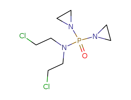 Molecular Structure of 2091-01-2 (Bis(1-aziridinyl)[bis(2-chloroethyl)amino]phosphine oxide)
