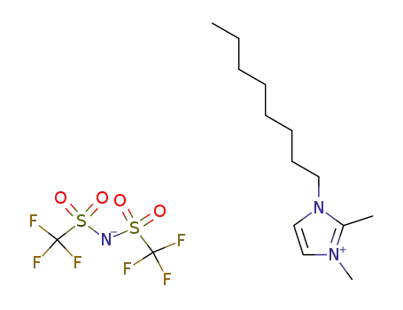 Molecular Structure of 350493-09-3 (1,2-Dimethyl-3-octyl-1H-imidazolium salt with 1,1,1-trifluoro-N-[(trifluoromethyl)sulfonyl]methanesulfonamide)