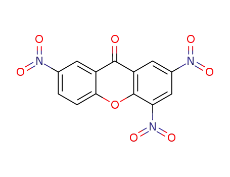 Molecular Structure of 131032-92-3 (9H-Xanthen-9-one, 2,4,7-trinitro-)