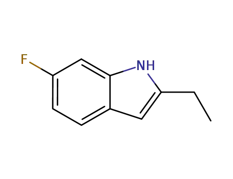 Molecular Structure of 437717-47-0 (1H-Indole,2-ethyl-6-fluoro-(9CI))