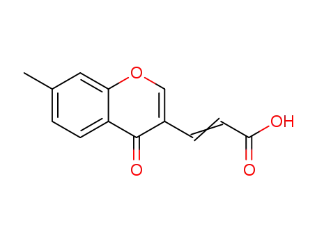 Molecular Structure of 382636-47-7 ((2E)-3-(7-methyl-4-oxo-4H-chromen-3-yl)prop-2-enoic acid)